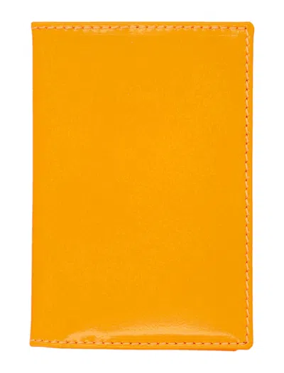 Comme Des Garçons Wallet Super Fluo Bifold Cardholder In Orange