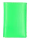 Comme Des Garçons Wallet Super Fluo Bifold Cardholder In Green