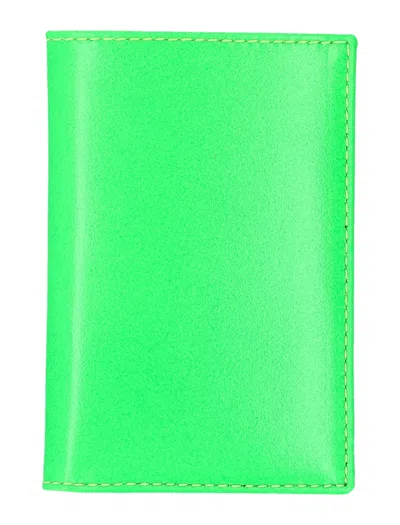 Comme Des Garçons Wallet Super Fluo Bifold Cardholder In Green