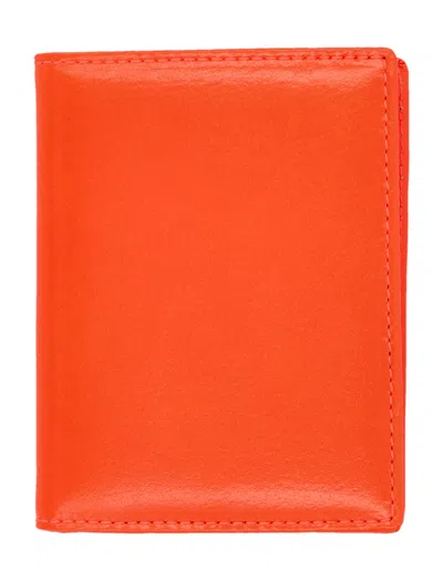 Comme Des Garçons Wallet Super Fluo Cardholder In Orange