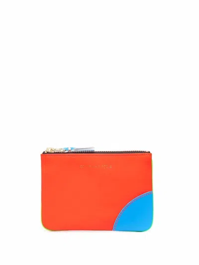 Comme Des Garçons Wallet Super Fluo Goatskin Wallet In Orange