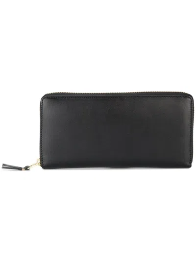 Comme Des Garçons Wallet Supple Leather Zip Wallet. In Black