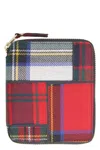 COMME DES GARÇONS COMME DES GARÇONS WALLET TARTAN MOTIF ZIP AROUND WALLET