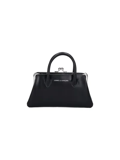 Comme Des Garçons Comme Des Garcons Wallet Top Handle Kiss-lock Bag In Black
