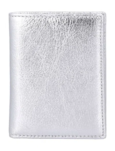 Comme Des Garçons Comme Des Garcons Wallet Unisex Designer Wallet In Silver