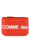 Comme Des Garçons Unisex Red Minimalist Leather Wallet