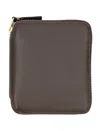 Comme Des Garçons Wallet Vertical Zip Around Wallet In Brown