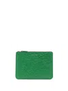 Comme Des Garçons Embossed Zip-up Wallet