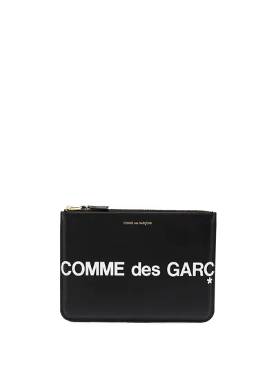 Comme Des Garçons Wallet Wallet Huge Logo In Black