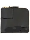 Comme Des Garçons Wallet Reversed Hem Series In Black