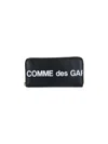 Comme Des Garçons Rectangular Wallet Featuring Huge Logo In Black