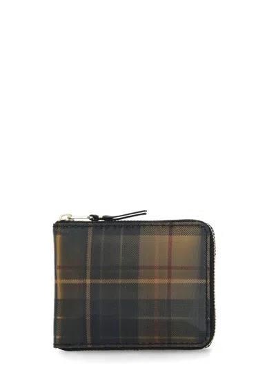 Comme Des Garçons Wallet With A Tartan Pattern In Grey