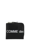 Comme Des Garçons Rectangular Wallet Featuring Huge Logo In Black