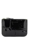 Comme Des Garçons Wallet  Zip Around Patent Leather Wallet With Zipper