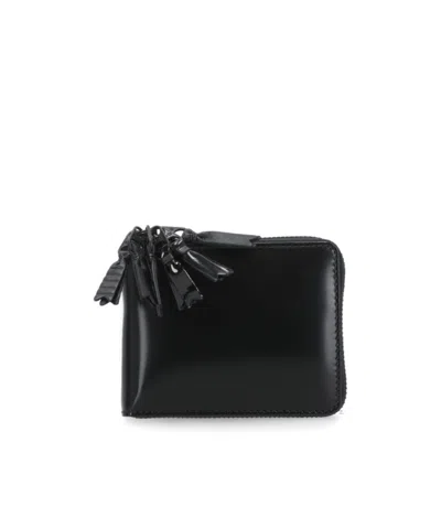 Comme Des Garçons Leather Wallet In Black