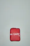 Comme Des Garçons Wallet Zip Huge Logo Red In Red