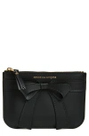 Comme Des Garçons Wallets Big Bow Leather Coin Purse In Black