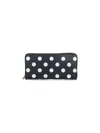 Comme Des Garçons Black Dots Zip Wallet In Black