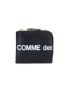 Comme Des Garçons Rectangular Wallet Featuring Huge Logo In Black