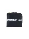 Comme Des Garçons Rectangular Wallet Featuring Huge Logo In Black