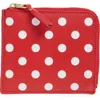 Comme Des Garçons Wallets Dot Print Half Zip Leather Wallet