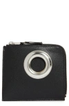 Comme Des Garçons Eyelet-detail Leather Wallet In Black