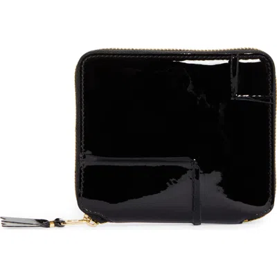 Comme Des Garçons Wallets Patent Leather Wallet In Black