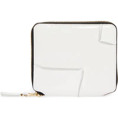 Comme Des Garçons Wallets Patent Leather Wallet In Gray