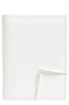 Comme Des Garçons Wallets Reversed Corner Patent Leather Card Case In White