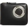 Comme Des Garçons Black Silver Eyelet Wallet In Black