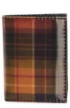 Comme Des Garçons Wallets Tartan Leather Bifold Wallet In Red/yellow