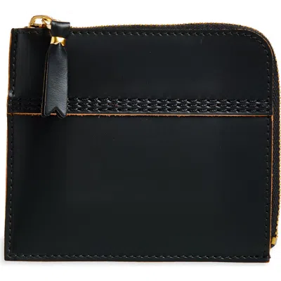 Comme Des Garçons Wallets Triple Stitch Zip Pouch In Black
