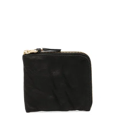 Comme Des Garçons Wallet Zip Calf Leather Wallet In Black