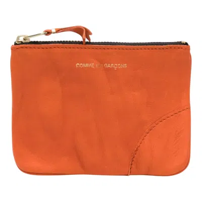 Comme Des Garçons Washed Wallet Top Zip Pouch In Blue