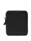 Comme Des Garçons Zip-around Polka-dot Wallet In Black