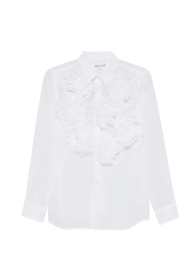 Comme Des Garçons 러플 셔츠 In White