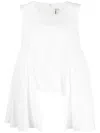 Comme Des Garçons Comme Des Garcons Asymmetric Tank Top In White