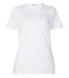Comme Des Garçons White Checks Crew Neck Top In White