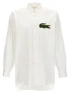 Comme Des Garçons Shirt Collaboration With Lacoste Featuring Button-down Collar In White