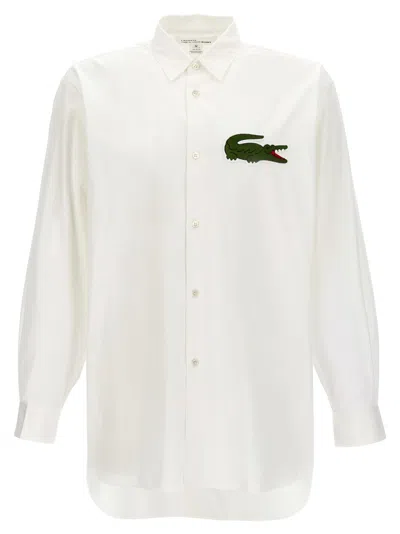 COMME DES GARÇONS WHITE COMME DES GARONS SHIRT X LACOSTE SHIRT