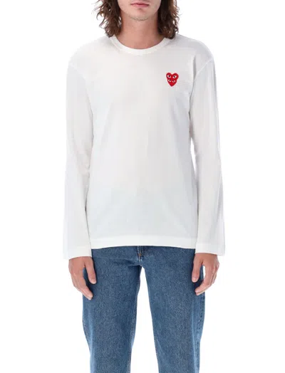 COMME DES GARÇONS WHITE CREWNECK LOGO T-SHIRT