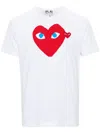 Comme Des Garçons Play Heart Printed Crewneck T-shirt In Red