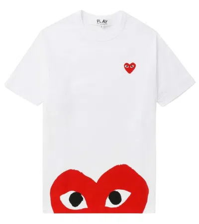 Comme Des Garçons White Graphic Crew Neck T-shirt