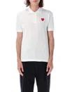 Comme Des Garçons Classic Polo Shirt With Red Heart Patch