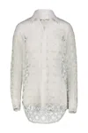 Comme Des Garçons White Lace Shirt Clothing