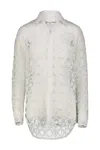 Comme Des Garçons White Lace Shirt Clothing