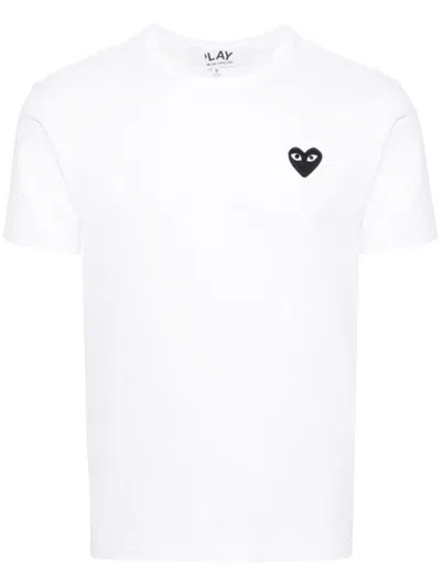 Comme Des Garçons Black Heart Cotton T-shirt In Multi