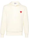Comme Des Garçons Logo Cotton Hoodie With Drawstring Hood