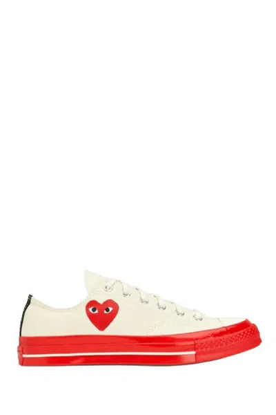 Red Wing Shoes Comme Des Garçons Play Comme Des Garçons Play X Converse Chuck 70 Sneakers In White