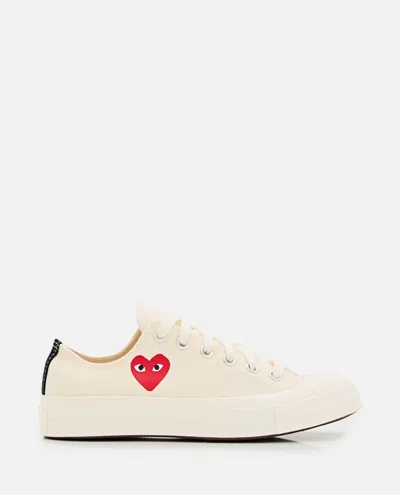 COMME DES GARÇONS WHITE LOW-TOP SNEAKERS